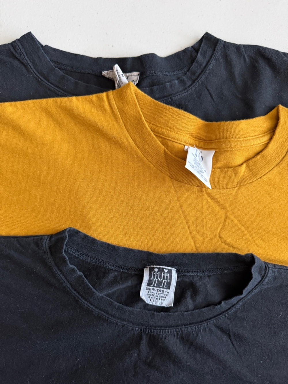 🤎💛GAP Gold Honey🍯 + (2) Black Cotton Knit Tees
